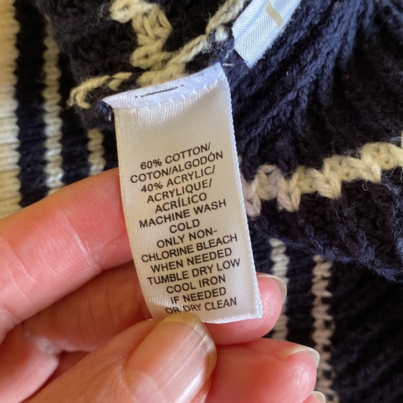 Loft navy stripe sweater - Picture 9 of 10